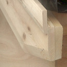 <p>Detail in the barge board timbers to match the 1930’s original front gable.</p>