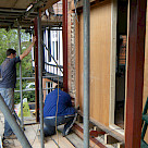 <p>Steel cage starting to be fit.</p>
